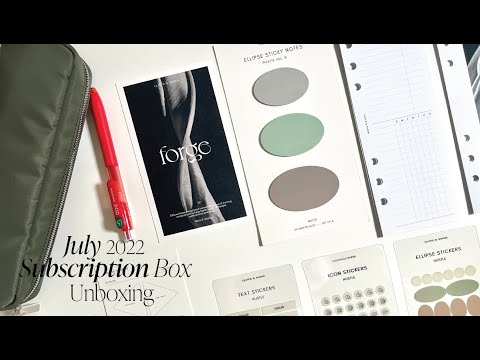 July '22 Penspiration and Planning + Stationery Box Unboxing | Cloth & Paper