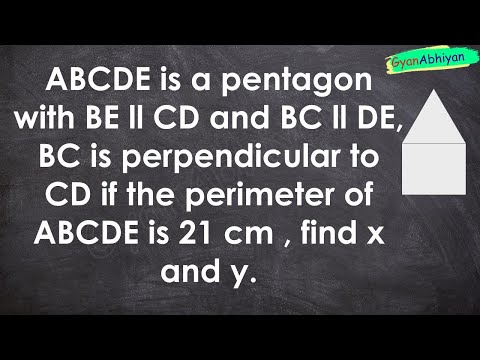 ABCDE is a pentagon with BE //CD and BC //DE, BC is perpendicular to CD if the perimeter of ABCDE i