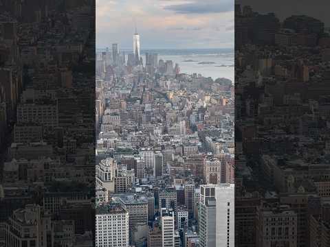 Stunning view of New York Cityscape from the Empire State Building!#empirestatebuilding #travel #nyc