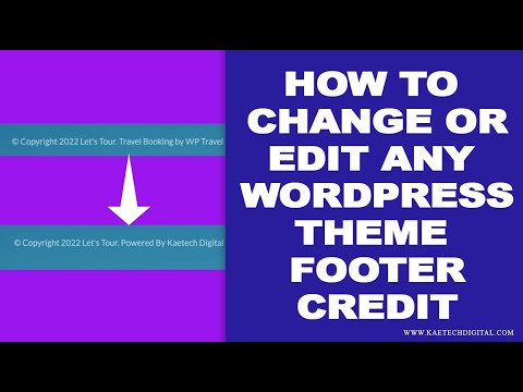 How to Edit or Change Footer Credit to Any WordPress Theme