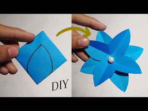 Easy Paper Flower Making / How to Make Easy Paper Flower / Paper Flower Making Step by step tutorial