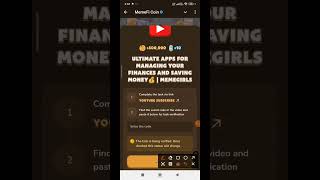 ULTIMATE APPS FOR MANAGING YOUR FINANCES AND SAVING MONEY💰 | MEMEGIRLS | Memefi New Video Code