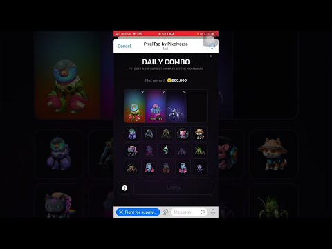 PixelTap by PixelVerse Daily Combo Today 7 July 2024 100% Complete Reward