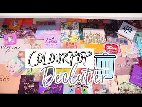 50+COLOURPOP EYESHADOW PALETTE DECLUTTER & COLLECTION 2021