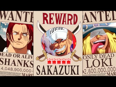 Las 15 RECOMPENSAS Más ALTAS de One Piece | (Hasta el Capitulo 1131 del Manga)