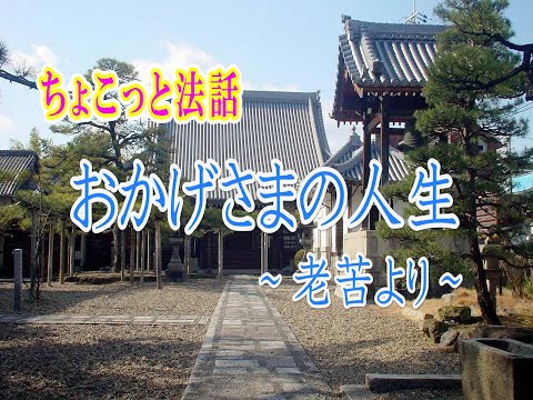 ちょこっと法話「おかげさまの人生～老苦より～」