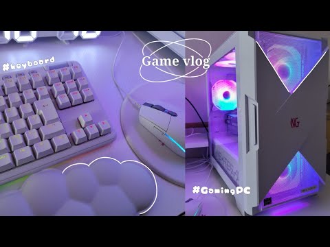 【Game vlog】Creating a long-awaited white gaming room! /new PC setup/Genshin Impact 🎮