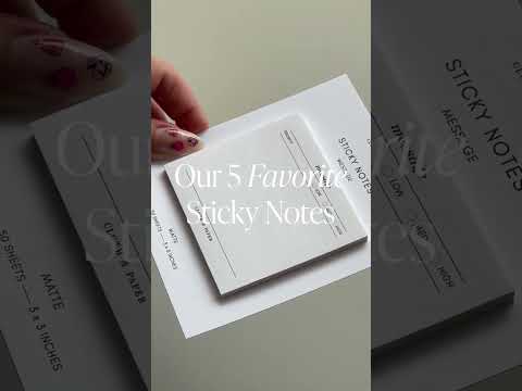 Our 5 Favorite Sticky Notes | Cloth & Paper