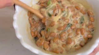 我們如何吃納豆 | How do we prepare natto | 腸道健康 | Gut health | Recipe #shorts | Japanese food