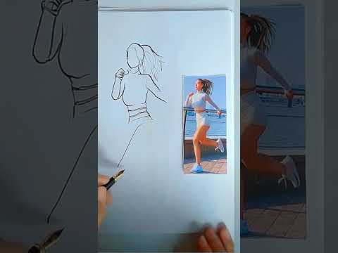 Sketch effect of sexy woman's back #sketch #sexy woman #back