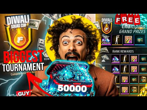 Diwali squad cup tournament win 50000 diamond 💎