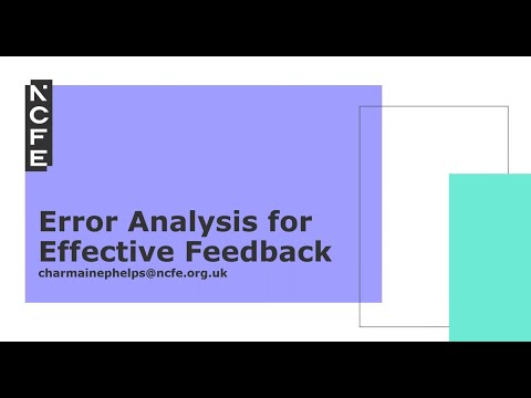 CPD Maths: Error Analysis for Effective Feedback