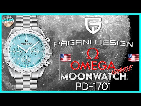 Unexpected Quality! | Pagani Design 1701 Omega Moon Watch 100m MecaQuartz Chrono Unbox & Review