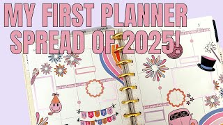 My First Planner Spread of 2025 | New Year's Spread | Classic Happy Planner