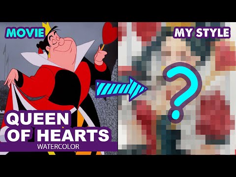 Drawing Queen Of Hearts from Alice in Wonderland | Semi Realistic | Huta chan