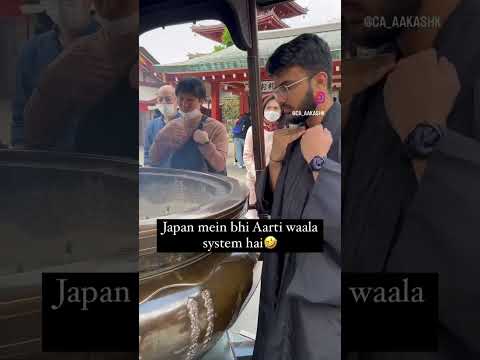 Japan mein bhi aarti leli😄✌🏻