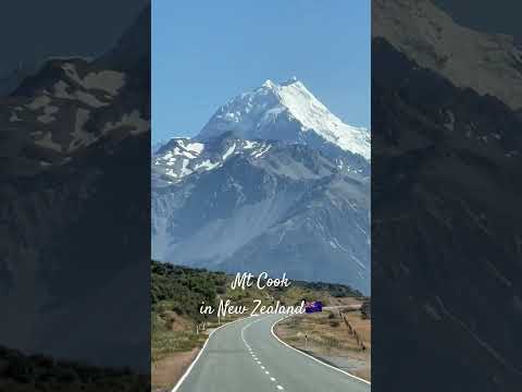 🇳🇿ニュージーランドの暮らし｜世界遺産のマウントクックに続く一本道｜Mt Coook, New Zealand #shorts #newzealand #世界遺産