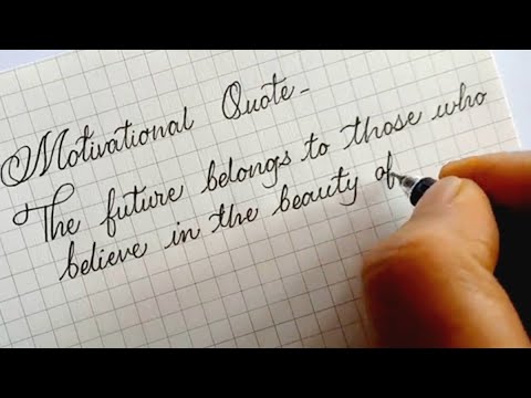 Cursive writing with a motivational quote | Neat and clean handwriting |