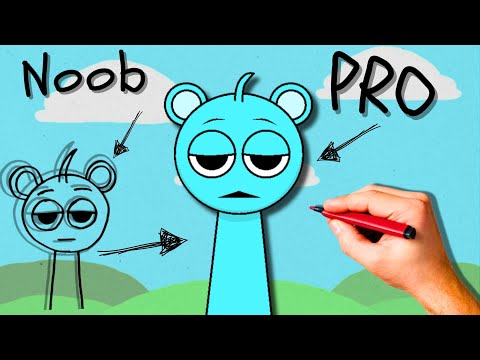 DRAW SPRUNKI SKY BLUE: Step-by-Step Tutorial for Kids! 🎨🌟