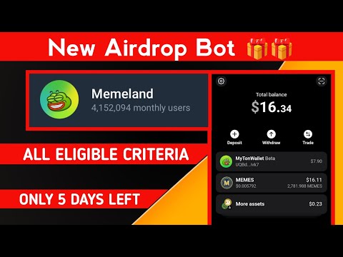 Memeland Airdrop Listing Date || New Best Airdrop Bot || Best telegram airdrop 2024