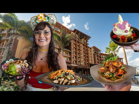 Wailulu Bar and Grill LUNCH / DINNER 🥥 Disney World Polynesian Island Tower food review 2024