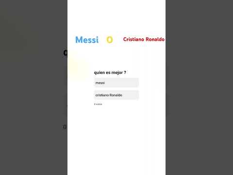 Messi vs cristiano Ronaldo