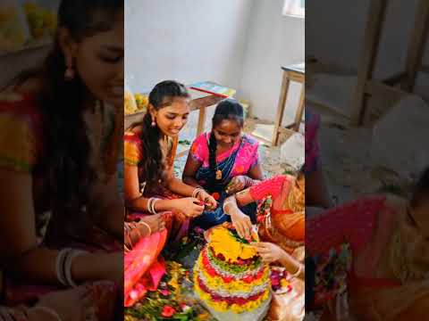 #bathukamma#2024#loading @gangeyahighschoolchilvakodur