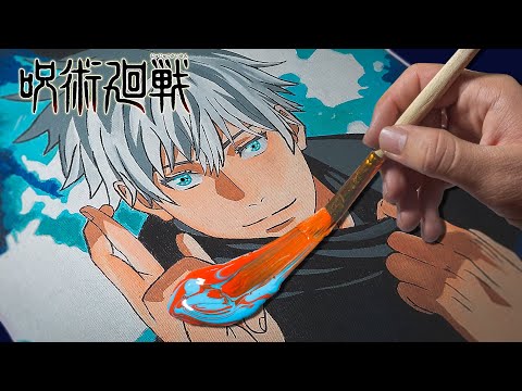 DRAWING GOJO SATORU - on a BIG CANVAS !