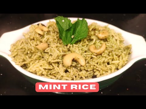 Mint Rice | Pudina Rice|Pudina Pulao|Mint Pulao