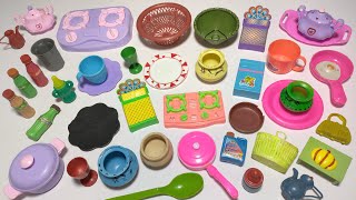 ASMR Satisfying Unboxing miniature kitchen set | mini plastic kitchen toy | hello kitty Kitchen set