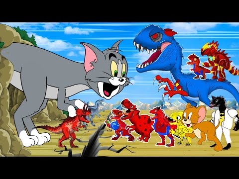 Tyrannosaurus,Indominus, Rex vs Spinosaurus Tom & Jerry Dinosaur Island: GODZILLA x KONG Prehistoric