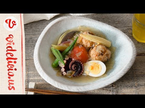 夏野菜たっぷり！手作りがんもどきの夏おでん｜How to make Cold "Oden"