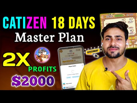 Catizen Last 18 Days Master Plan Big Profit🤩|| Catizen Airdrop Bitget Task Process || Catizen Mining