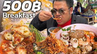 $15 Street Food Breakfast Challenge in Thailand BANGSEAN