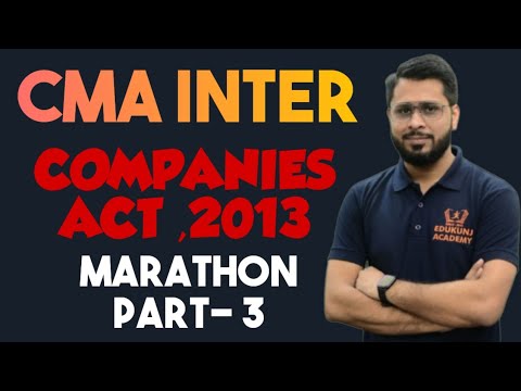 Companies Act Marathon Part -3 | CA/ CMA Inter | CS executive| Kunjay Gaurav