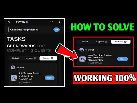Join Terminal Station And Check Out “Games” Tab Paws |Paws New Task |Join Terminal Station 5000 PAWS