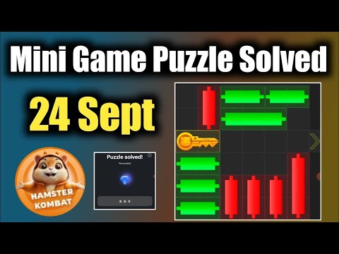 24 September Mini Game Puzzle Solved Hamster Kombat |How to Solve Mini Game Puzzle In Hamster Kombat