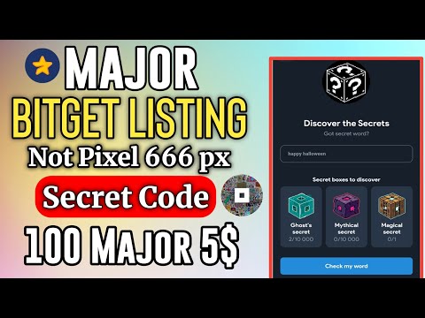 Major Listing Bitget | Not Pixel Secret Code | Major New Update