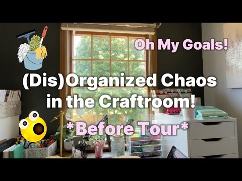 A (Dis)Organized Tour of My Office & Craftroom *BEFORE TOUR* | Organize With Me