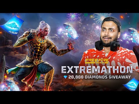 20000 Diamonds Giveaway Extremathon Diwali Special Giveaway  - Garena Free Fire Live