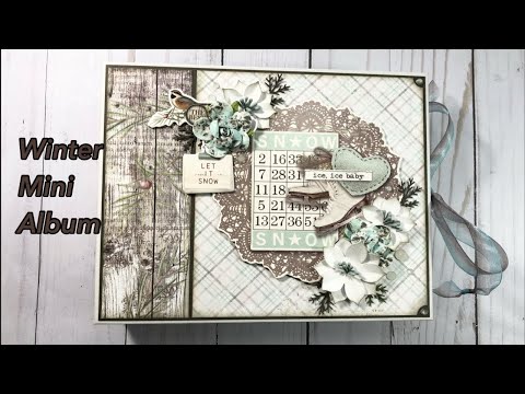 Chipboard Frame Mini Album | Simple Stories | Simple Vintage Winter Woods Collection 2023