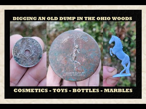 Town Dump Archaeology - Antiques - Cosmetics - Toys - Bottle Digging - Marbles - Glass - Christmas