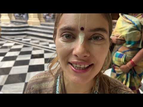 Radhashtami. Krishna Balaram mandir. Vrindavan Morning with Nimai and sweet seva!