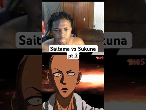 Saitama vs Sukuna pt.2🔥 #anime #onepunchman #jujutsukaisen #reaction #sukuna #saitama #shortsfeed