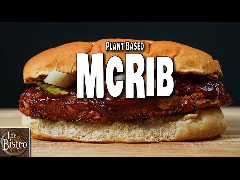 Plant Based McRib Sandwich - with HOMEMADE BBQ Sauce!