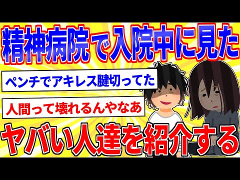 私(15)が精神病院で入院中に見たヤバい人達を紹介する【2ch面白いスレゆっくり解説】