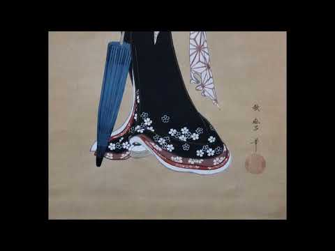 【重要美術品】喜多川歌麿(1753？~1806)《立姿美人図》Court Lady絹本着色 一幅江戸時代・18世紀 東京国立博物館(個人蔵)