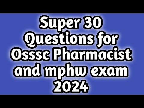 government Pharmacist exam preparation