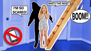 I CAUGHT AN INTRUDER during my 24 HOUR NO PHONE CHALLENGE!! **TERRIFYING!** #LillyK #Challenge