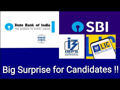 Big Surprise for Candidates I SBI I IBPS I LIC I RBI Exams